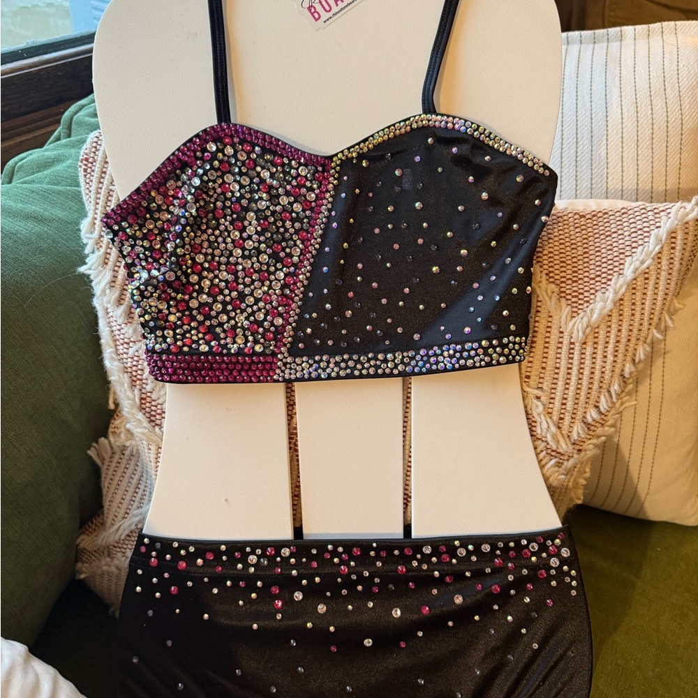 Embellished Black and Pink semi custom costume